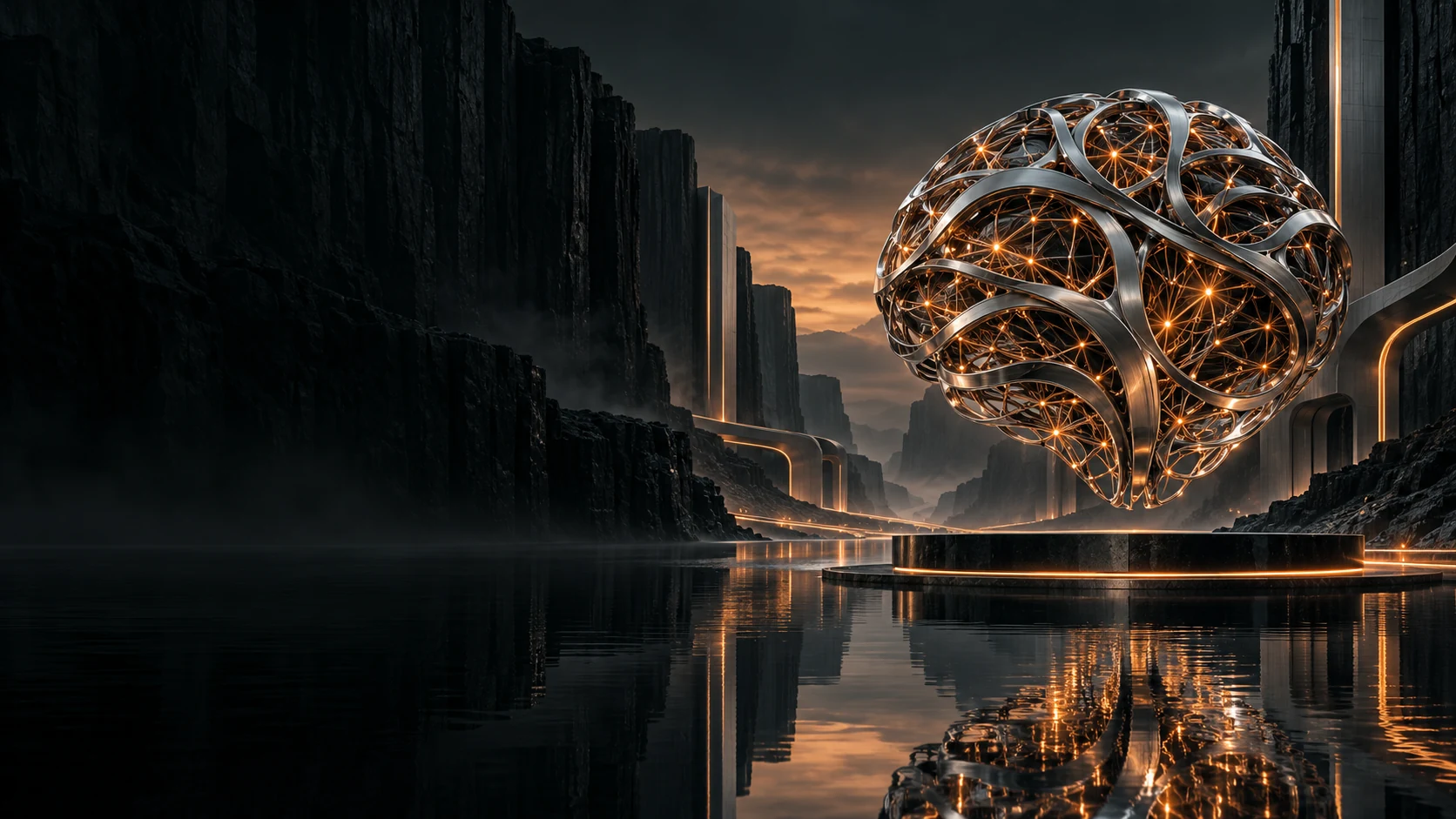 ONS neural sculpture illustrating AI platform advertising research